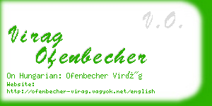 virag ofenbecher business card